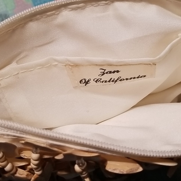 VTG Zan Of California Handbag Wood Details - Picture 6 of 6